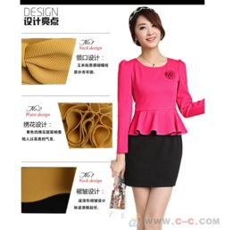 2014春裝新風(fēng)尚 韓版修身長袖針織連衣裙的零售之道